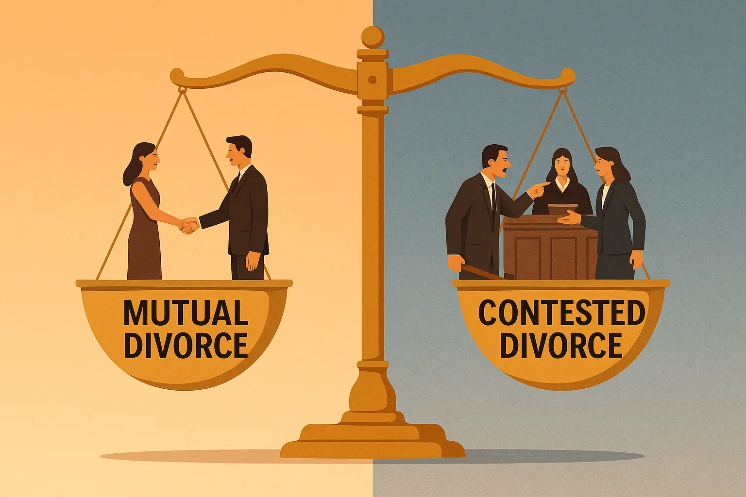mutual divorce vs contested divorce
